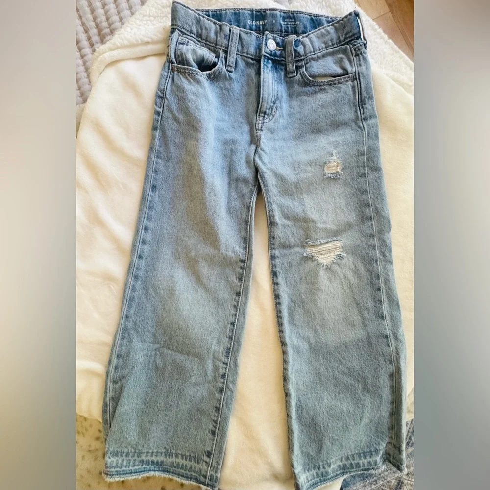 Old Navy Light Blue Girls Denim Jeans - Picture 3 of 3
